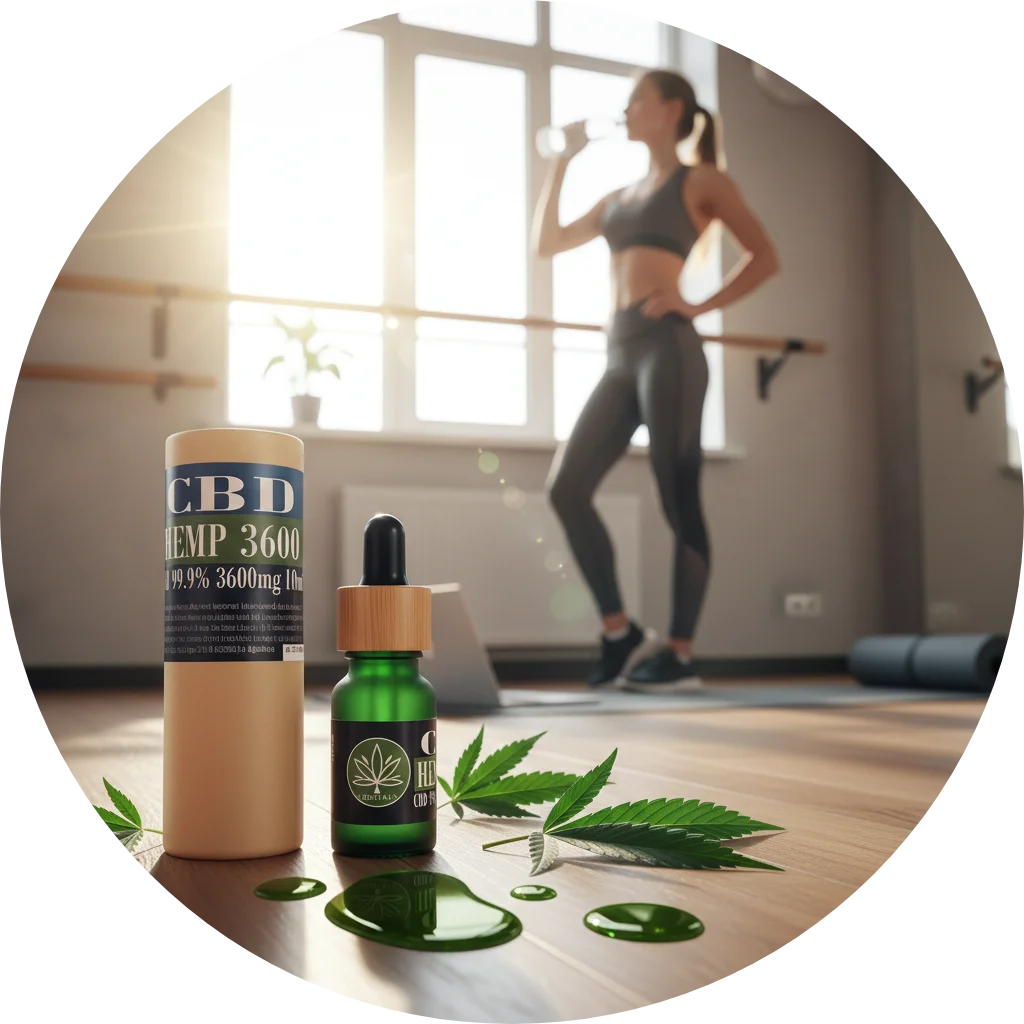 CBDITALY CBD Hemp Oil 36% SPORTLINE flakona tuvplāns kaņepju sporta papildinājumam