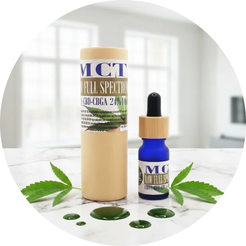 CBD+CBDA eļļa 24% RAW FULL SPECTRUM detaļa — augstās koncentrācijas neapstrādāta pilna spektra kaņepju piedeva CBDITALY
