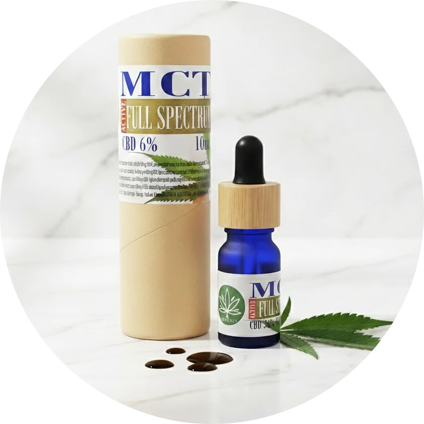 CBDITALY CBD Cannabis eļļa 6% ACTIVE FULL SPECTRUM tuvplāns kaņepju papildinājumam