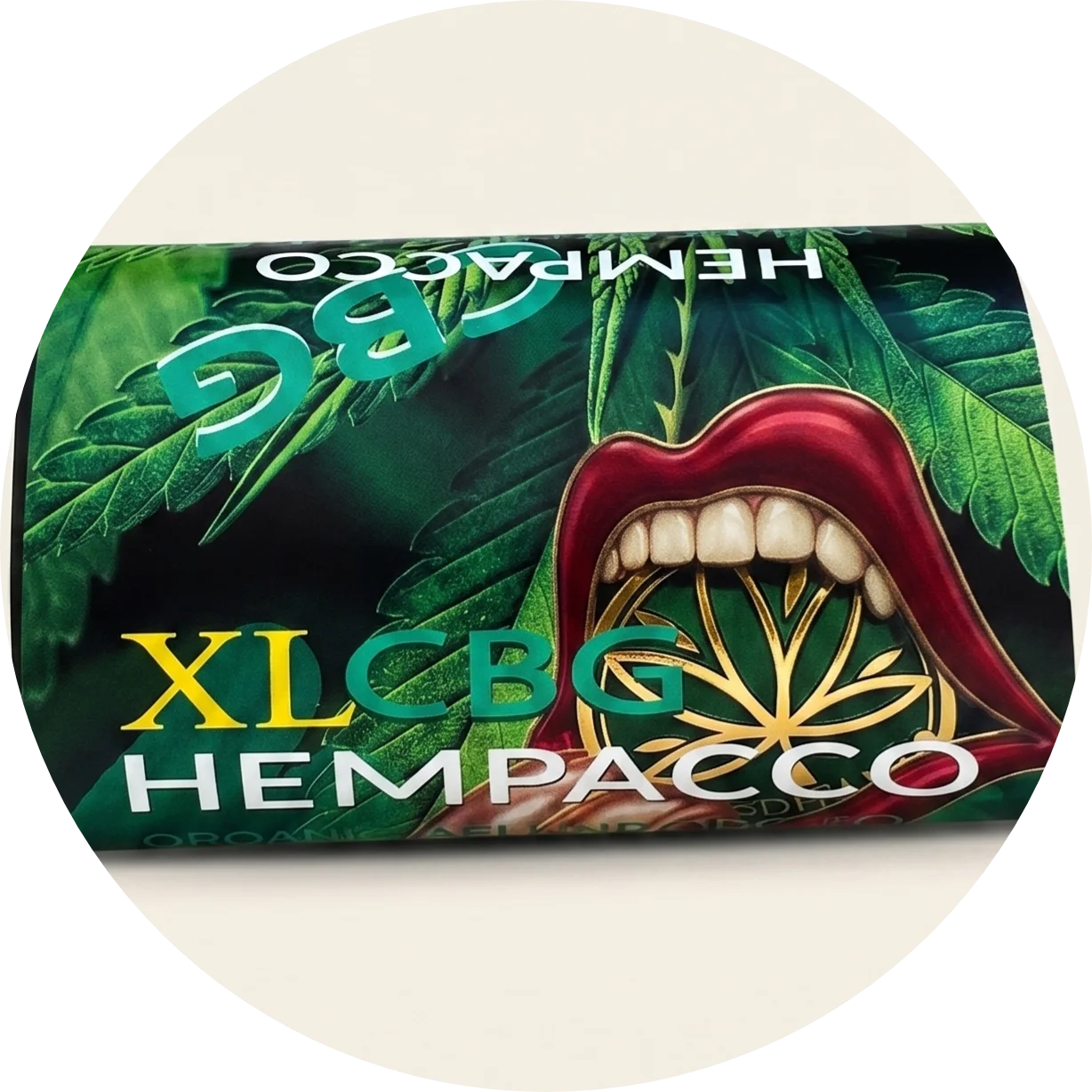 Tuvplāns HEMPACCO XXL CBG 7% smalcinātu kaņepju lapu tekstūrai 25g maisiņā