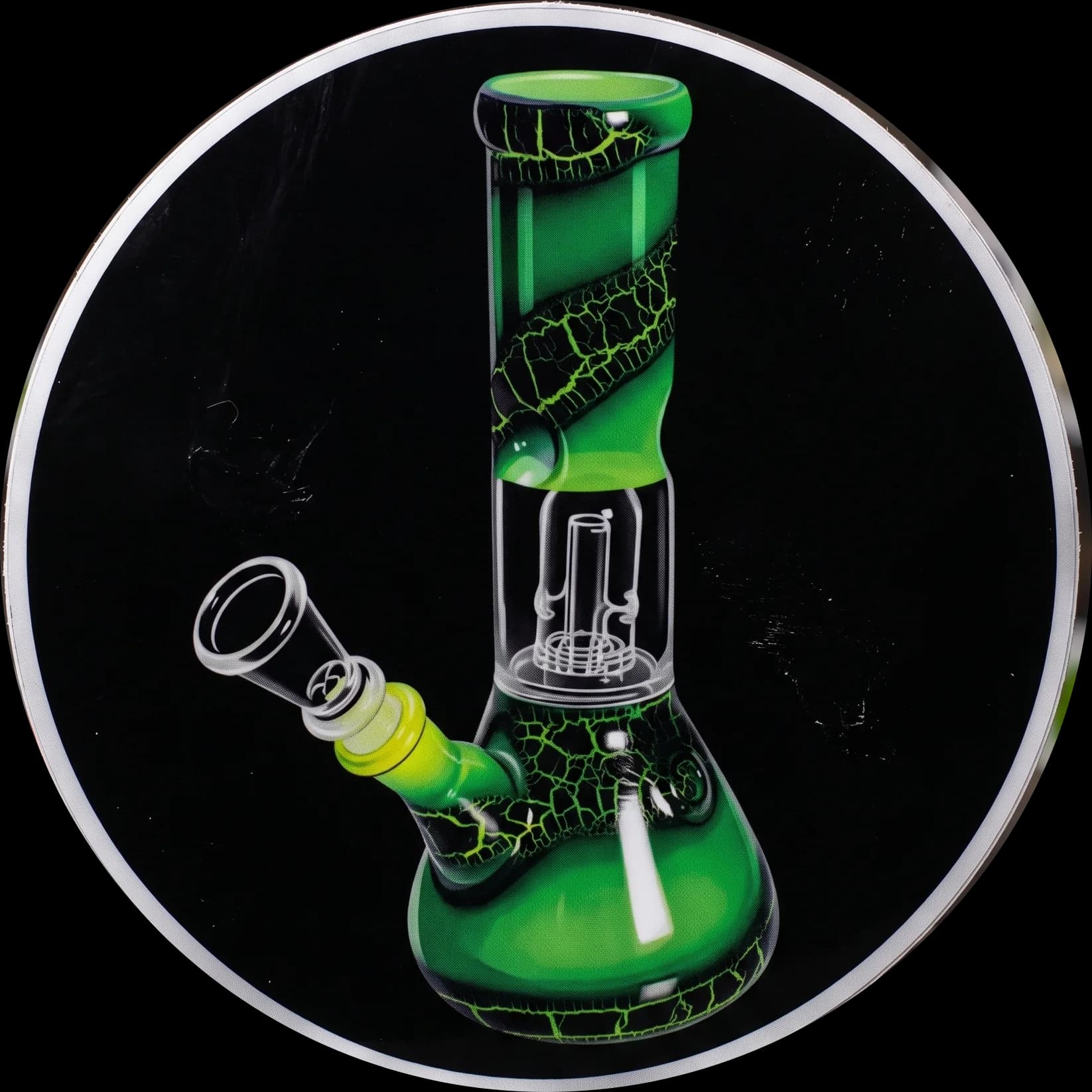 Ledus Bongs ar Kupola Perkolatoru Zaļš